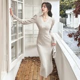 ニットワンピース 全5色 Vネック | JS FASHION | 詳細画像1 