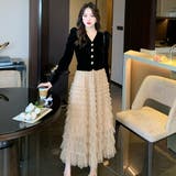 チュールティアード ロングスカート 全3色 | JS FASHION | 詳細画像4