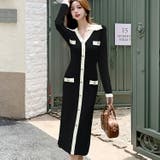 バイカラー ニットワンピース 全2色 | JS FASHION | 詳細画像1