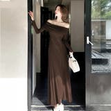 オフショルダー ロングワンピース 全4色 | JS FASHION | 詳細画像4