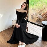 オフショルダー ロングワンピース 全4色 | JS FASHION | 詳細画像3