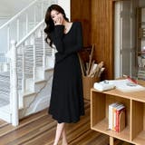 Aライン ニットワンピース 全3色 | JS FASHION | 詳細画像3