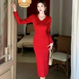 ニットワンピース 全2色 Vネック | JS FASHION | 詳細画像3