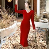ニットワンピース 全2色 Vネック | JS FASHION | 詳細画像4