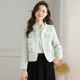 ツイードジャケット ノーカラージャケット 長袖 | JS FASHION | 詳細画像1
