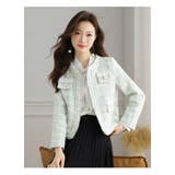 ツイードジャケット ノーカラージャケット 長袖 | JS FASHION | 詳細画像7