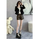 ツイードジャケット 黒 ノーカラージャケット | JS FASHION | 詳細画像4