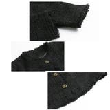 ツイードジャケット 黒 ノーカラージャケット | JS FASHION | 詳細画像11