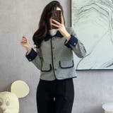 ツイードジャケット バイカラー 襟付き | JS FASHION | 詳細画像4