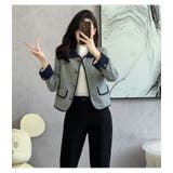 ツイードジャケット バイカラー 襟付き | JS FASHION | 詳細画像6