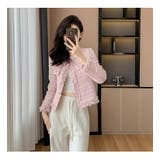 ツイードジャケット 全3色 ノーカラージャケット | JS FASHION | 詳細画像13 