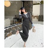 バイカラー リブニット ロングワンピース | JS FASHION | 詳細画像14 