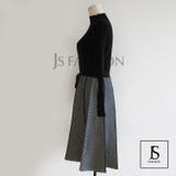 フレアニットワンピース 全4色 バイカラー | JS FASHION | 詳細画像14