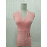 タイトショート丈トップス 薄手ニット カシュクール風深いVネック | JS FASHION | 詳細画像13 