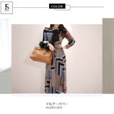 ロングワンピース 柄プリント リボン付き | JS FASHION | 詳細画像15