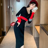 ニットワンピース 2色 配色 | JS FASHION | 詳細画像7
