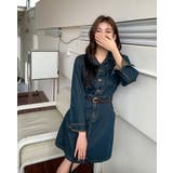 デニムワンピース ベルト付き 襟付き | JS FASHION | 詳細画像2