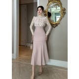 ドレスワンピース パーティードレス 花と蝶々模様レース | JS FASHION | 詳細画像11