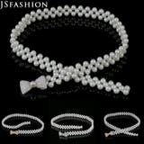 パールベルト 【2種2色】パールORラインストーン リボンモチーフ | JS FASHION | 詳細画像1 