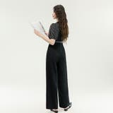 パンツドレス ストライプ切り替え オールインワン | JS FASHION | 詳細画像4
