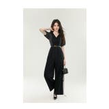 パンツドレス ストライプ切り替え オールインワン | JS FASHION | 詳細画像8