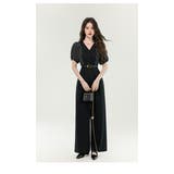 パンツドレス ストライプ切り替え オールインワン | JS FASHION | 詳細画像15