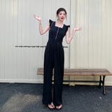 ブラック オールインワン パンツドレス | JS FASHION | 詳細画像2
