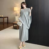 セットアップ ニットポンチョ+キャミワンピース ロング丈 | JS FASHION | 詳細画像1 