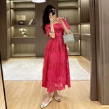 レースワンピース パーティードレス 高級感あふれる透かしレース | JS FASHION | 詳細画像1 