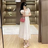 ホワイトワンピース 2WAY オフショルダーカットワークレース | JS FASHION | 詳細画像1 