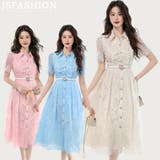 刺繍レース ワンピース シャツワンピ | JS FASHION | 詳細画像1