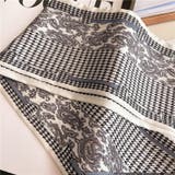 千鳥格 シルク調 ロング | JS FASHION | 詳細画像2
