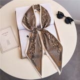 千鳥格 シルク調 ロング | JS FASHION | 詳細画像1