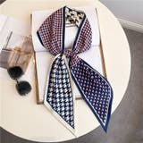 リバーシブル 千鳥格 ロングスリムスカーフ | JS FASHION | 詳細画像2