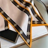 細ロングスカーフ 時計柄 3色 二重仕立て 細長 上品 スカーフ アレンジ | JS FASHION | 詳細画像4 