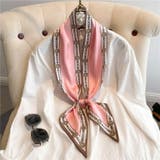 細ロングスカーフ 時計柄 3色 二重仕立て 細長 上品 スカーフ アレンジ | JS FASHION | 詳細画像2 