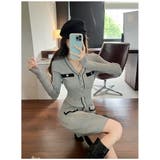 上品グレー タイト ニットワンピース | JS FASHION | 詳細画像9 