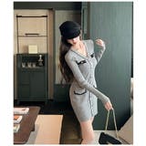 上品グレー タイト ニットワンピース | JS FASHION | 詳細画像8 
