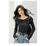 ビッグカラー ニット トップス | JS FASHION | 詳細画像4