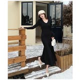 ニットワンピース Vネック マーメイド | JS FASHION | 詳細画像5 