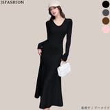 ニットワンピース Vネック マーメイド | JS FASHION | 詳細画像1 