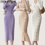 襟付き Vネック タイト | JS FASHION | 詳細画像1 
