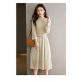 レイヤード風 ミディアム丈 レースワンピース | JS FASHION | 詳細画像5 