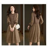 レイヤード風 ミディアム丈 レースワンピース | JS FASHION | 詳細画像10 