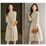 レイヤード風 ミディアム丈 レースワンピース | JS FASHION | 詳細画像4 