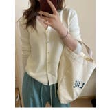 Vネック ニットカーディガン レディース | JS FASHION | 詳細画像9 