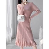 ニットワンピース フリル裾 ロングミディアム丈 | JS FASHION | 詳細画像12 