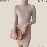 ニットワンピース タートルネック リブ編み | JS FASHION | 詳細画像2 
