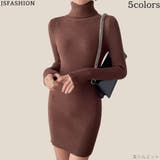 ニットワンピース タートルネック リブ編み | JS FASHION | 詳細画像4 