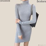ニットワンピース タートルネック リブ編み | JS FASHION | 詳細画像3 